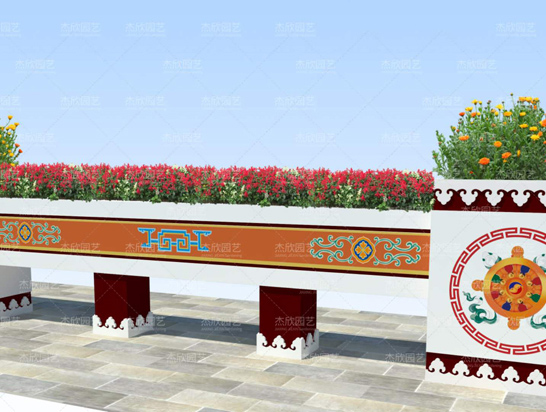 pvc景觀隔離西藏藝術(shù)花箱