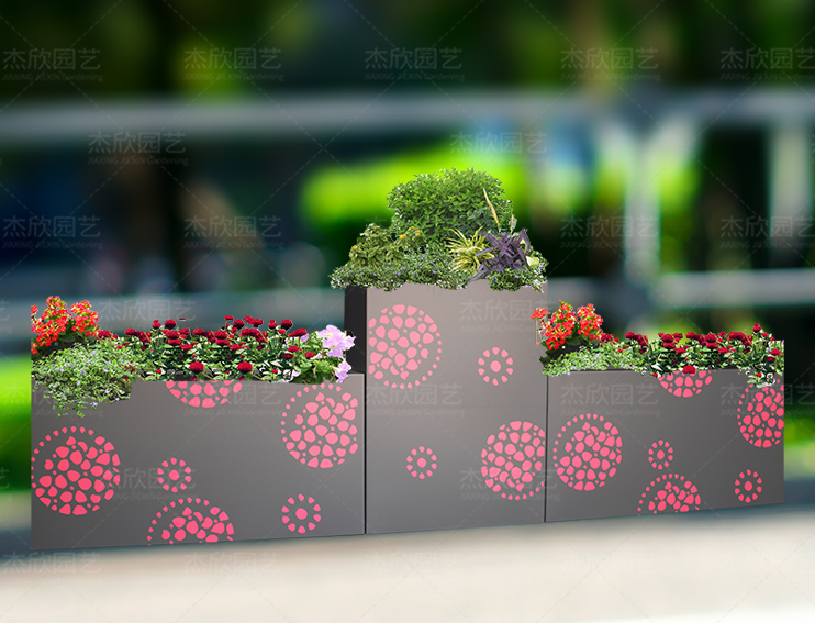 不銹鋼花箱星光燦爛花箱