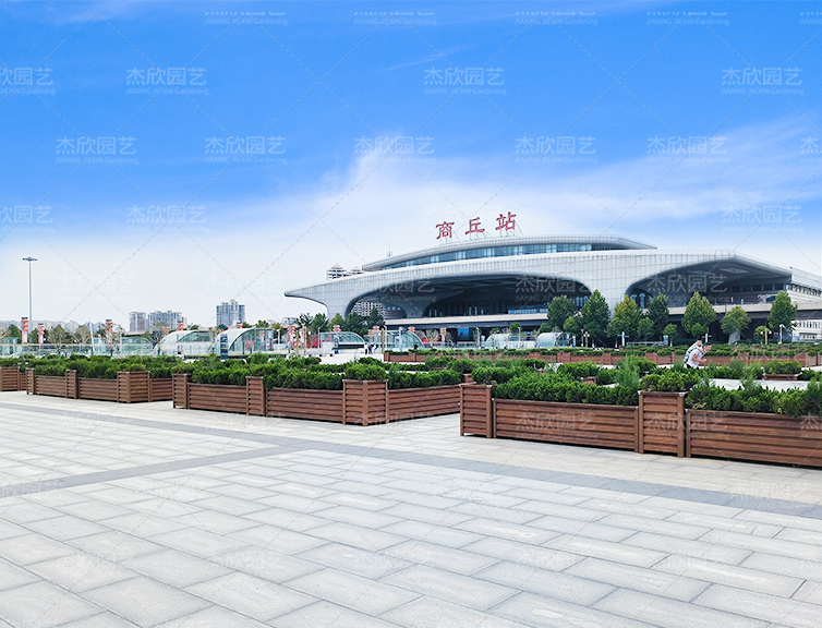  公園廣場(chǎng)鋁合金組合花箱河南商丘案例