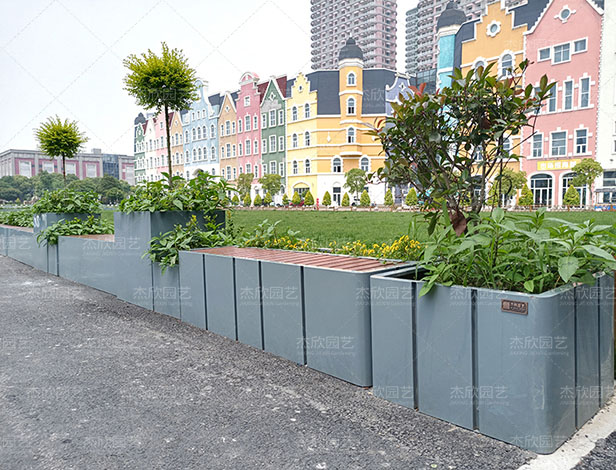 不銹鋼花箱坐凳小品浙江案例
